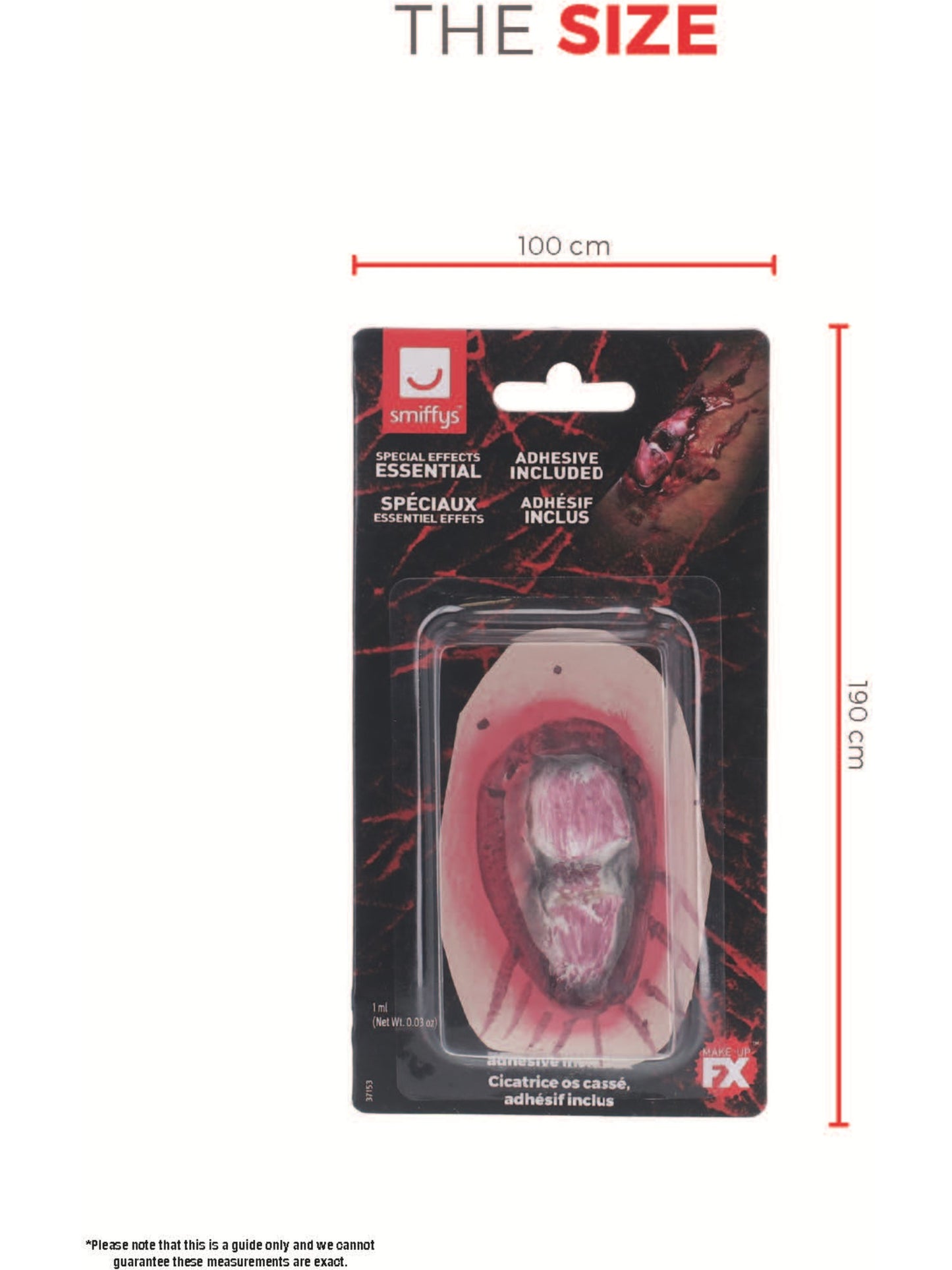 Smiffys Make-Up FX, Broken Bone Latex Scar, Red  Wholesale