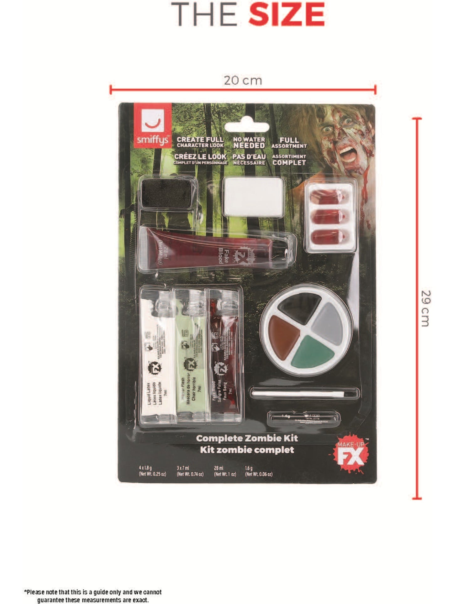 Smiffys Make-Up FX, Complete Zombie Kit, Facepaint  Wholesale