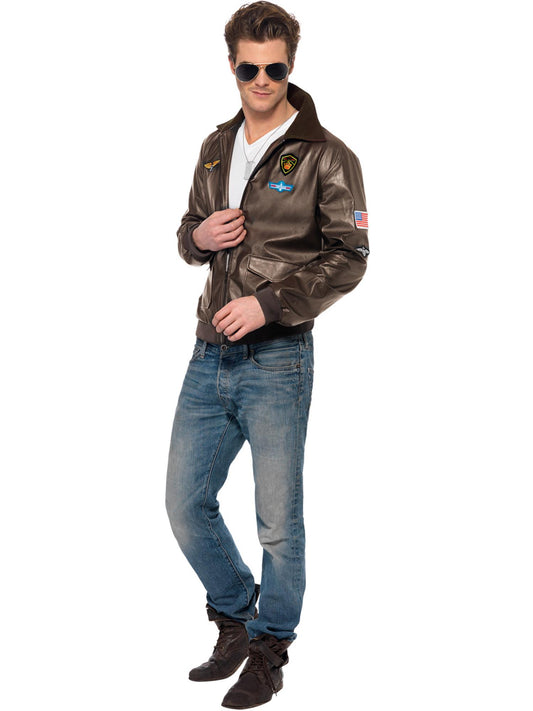 Top Gun Bomber Jacket, Brown  Wholesale