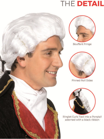 Court Wig, White  Wholesale