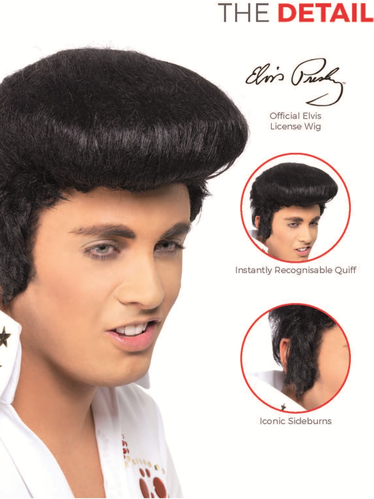 Elvis Deluxe Wig, Black  Wholesale