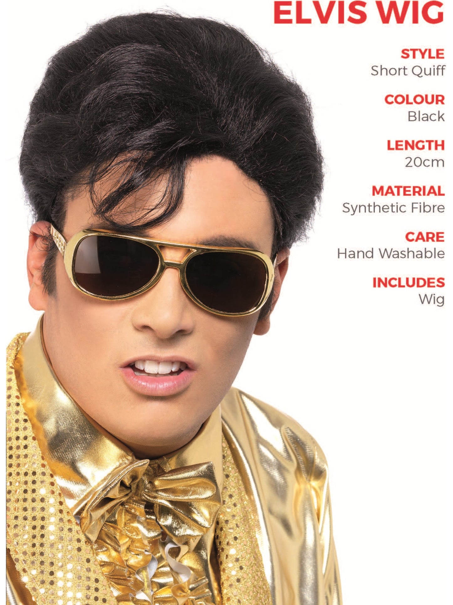 Elvis Wig, Black  Wholesale