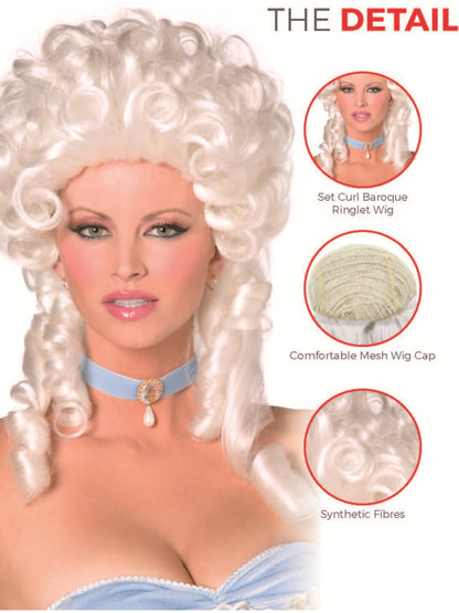 Baroque Wig, White  Wholesale