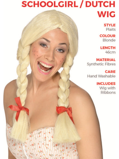 Schoolgirl / Dutch Wig, Blonde  Wholesale