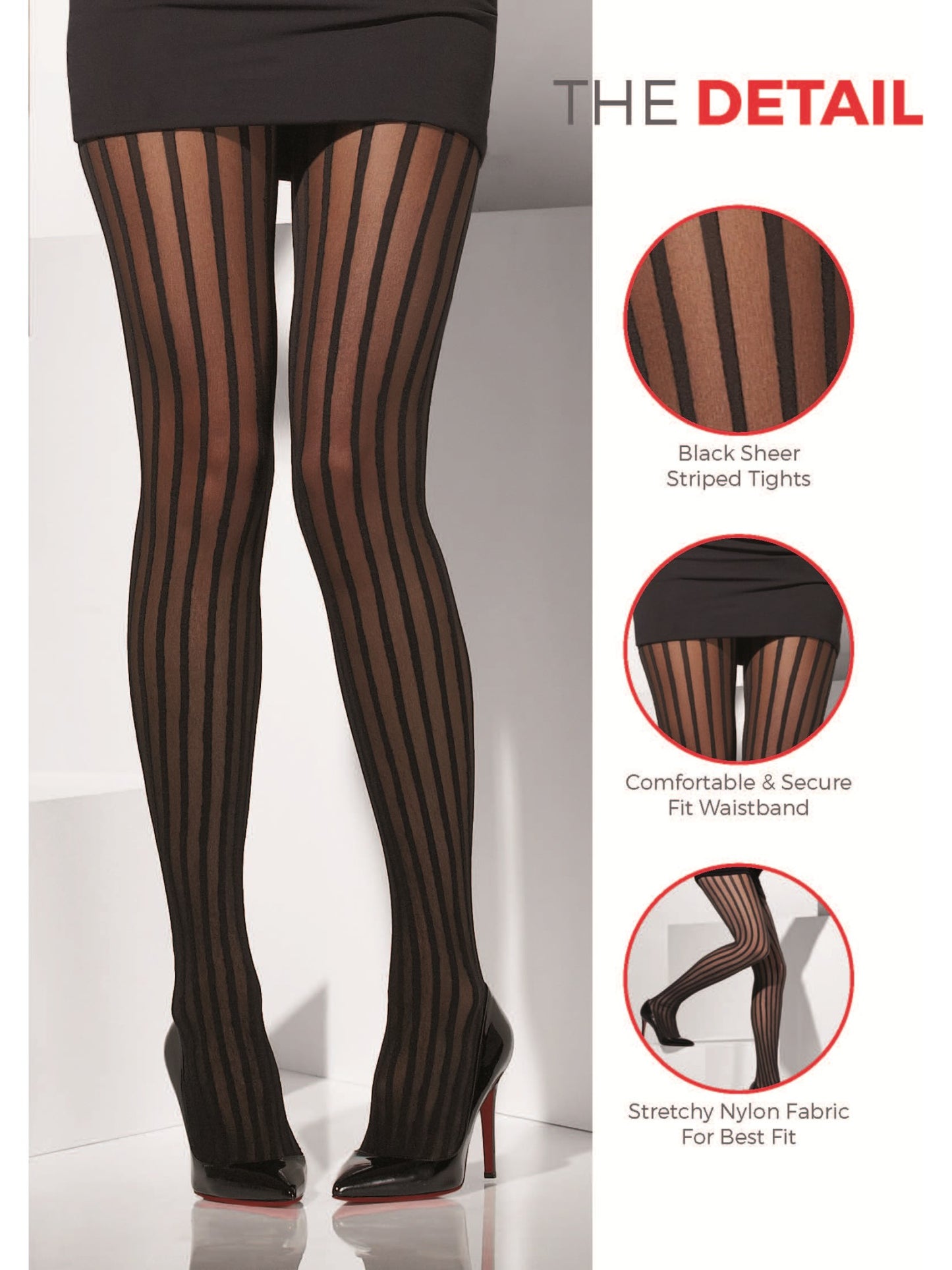 Sheer Tights, Black  Wholesale