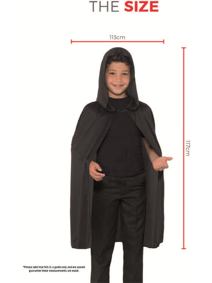 Hooded Cape, Black  Wholesale