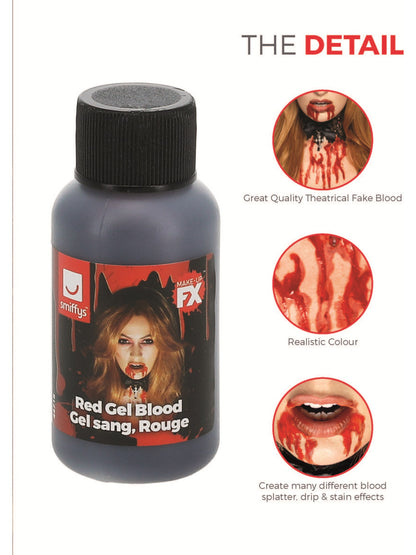 Smiffys Make-Up FX, Gel Blood, Red  Wholesale
