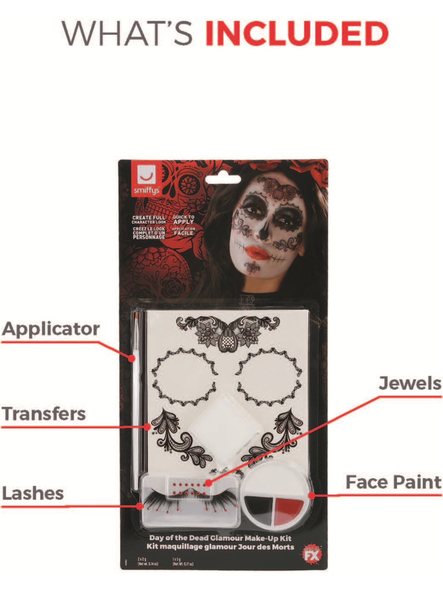 Smiffys Make-Up FX, DOTD Glamour Kit, Grease, Blac  Wholesale