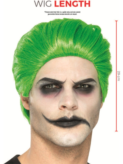 Slick Trickster Wig, Green  Wholesale