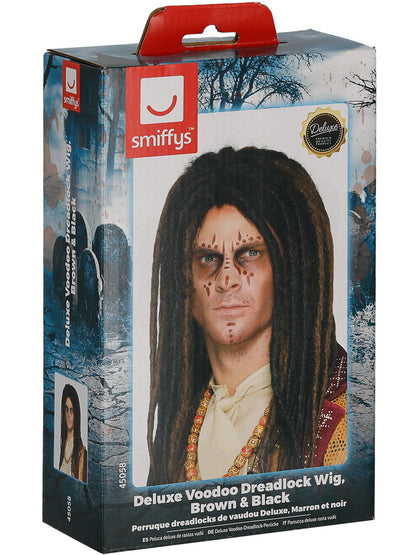 Deluxe Voodoo Dreadlock Wig, Brown & Black  Wholesale