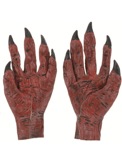 Devil Hands, Latex, Red  Wholesale