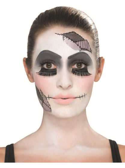 Smiffys Make-Up FX, Damaged Doll Kit, Aqua, Black  Wholesale