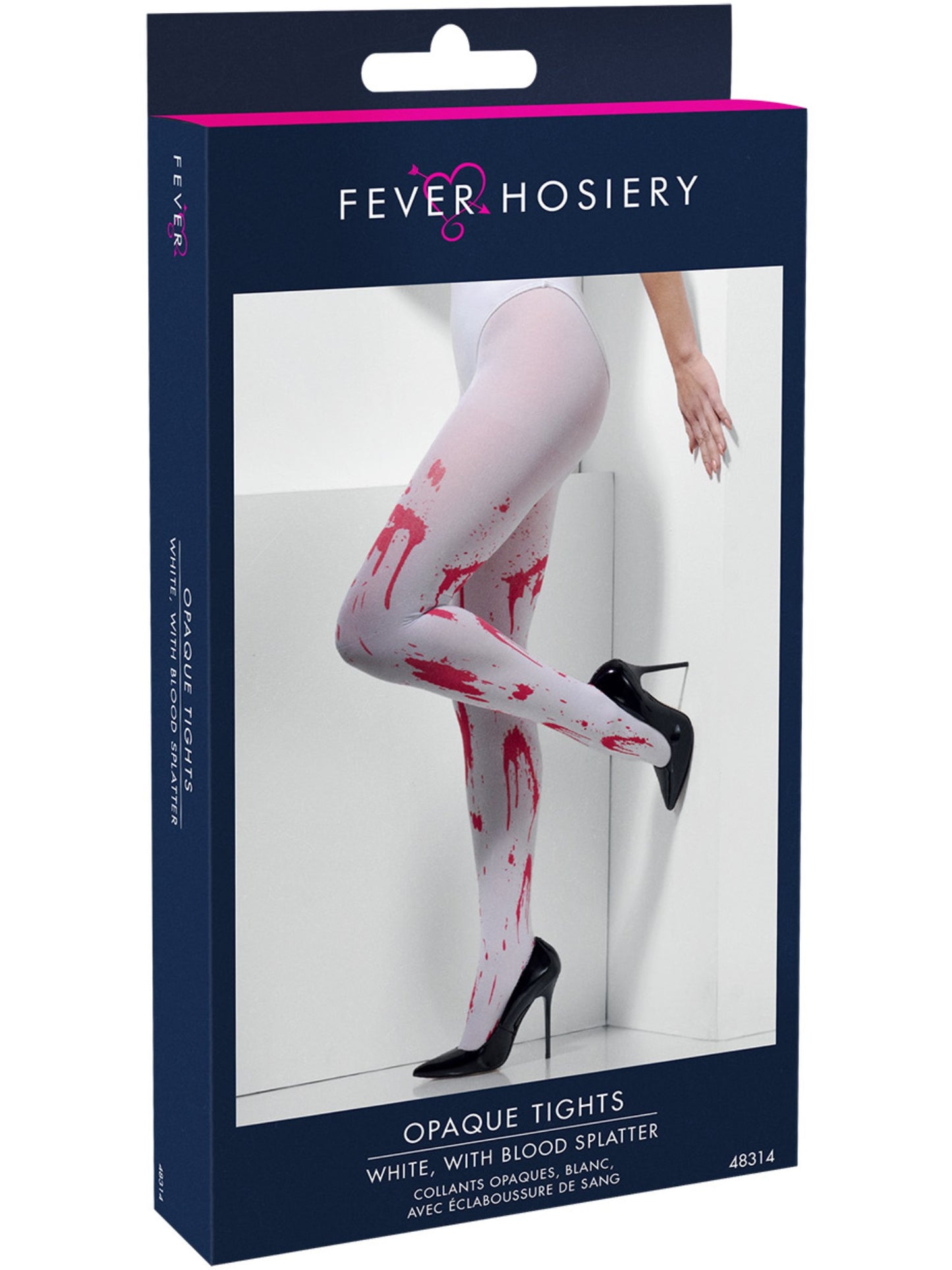 Opaque Tights, White  Wholesale