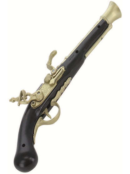 Realistic Pirate Blunderbuss Pistol, Black & Gold  Wholesale