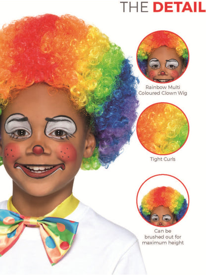 Clown Wig, Multi-Coloured  Wholesale