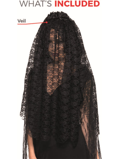 Black Widow Veil, Black  Wholesale