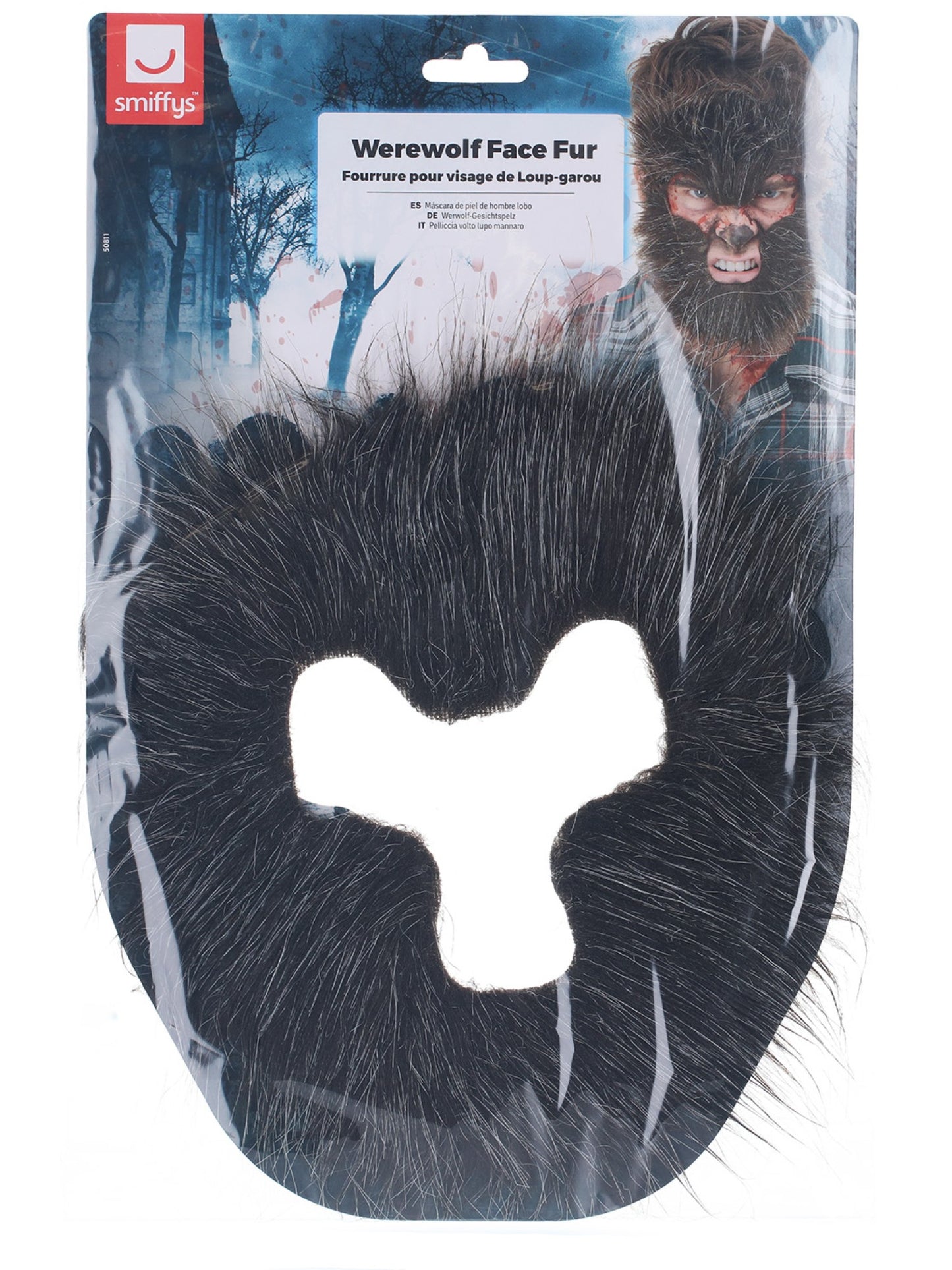 Smiffys Make-Up FX, Werewolf Face Fur, Brown  Wholesale
