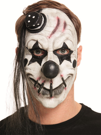 Scary Clown Latex Mask, White  Wholesale