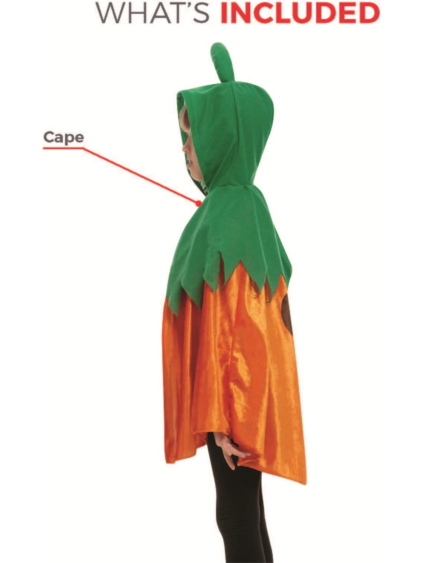 Pumpkin Hooded Cape, Orange  Wholesale