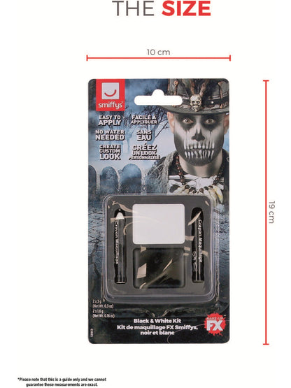 Smiffys Make-Up FX, Black & White Kit  Wholesale