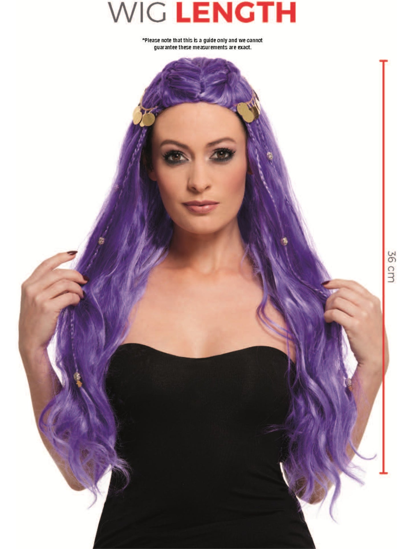 Fortune Teller Wig, Purple  Wholesale