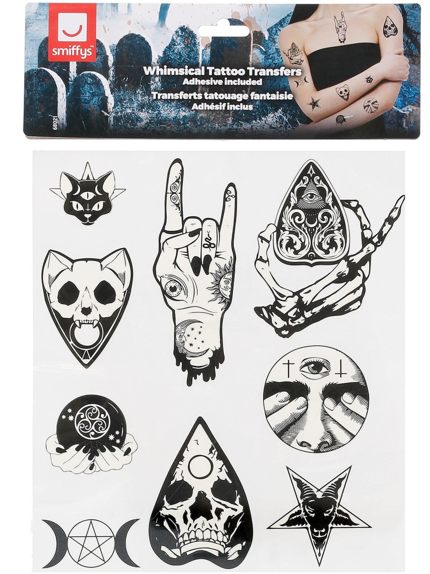 Smiffys Make-Up FX, Icon Tattoo Transfers  Wholesale
