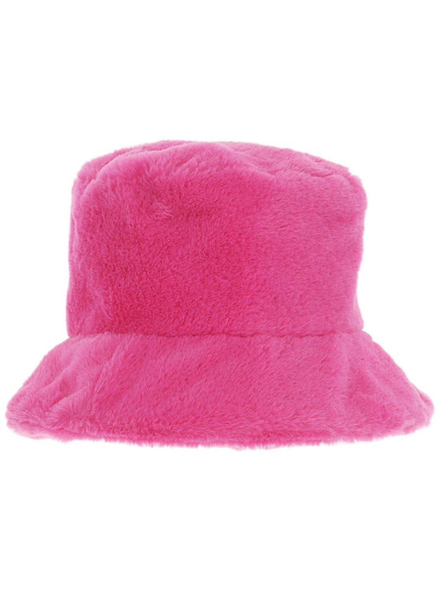 90s Pink Fur Bucket Hat Wholesale