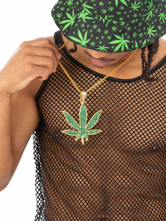 90s Hemp Bling Medallion, Green Glitter Resin  Wholesale