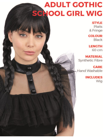 Adult Gothic School Girl Wig  Wholesale