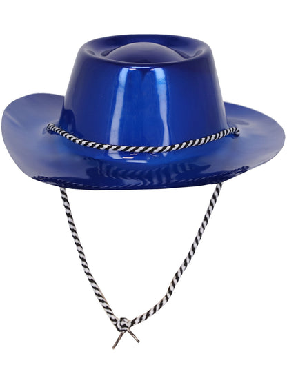 Blue Metallic Cowboy Hat  Wholesale
