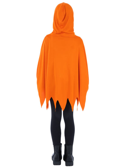 Pumpkin Poncho, Orange, Kids  Wholesale