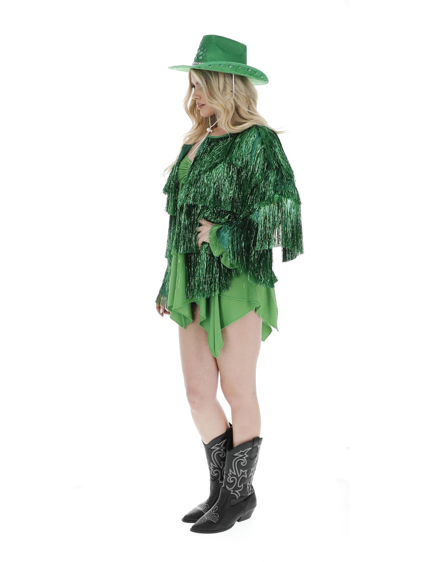 Fever Tinsel Festival Jacket, Green  Wholesale