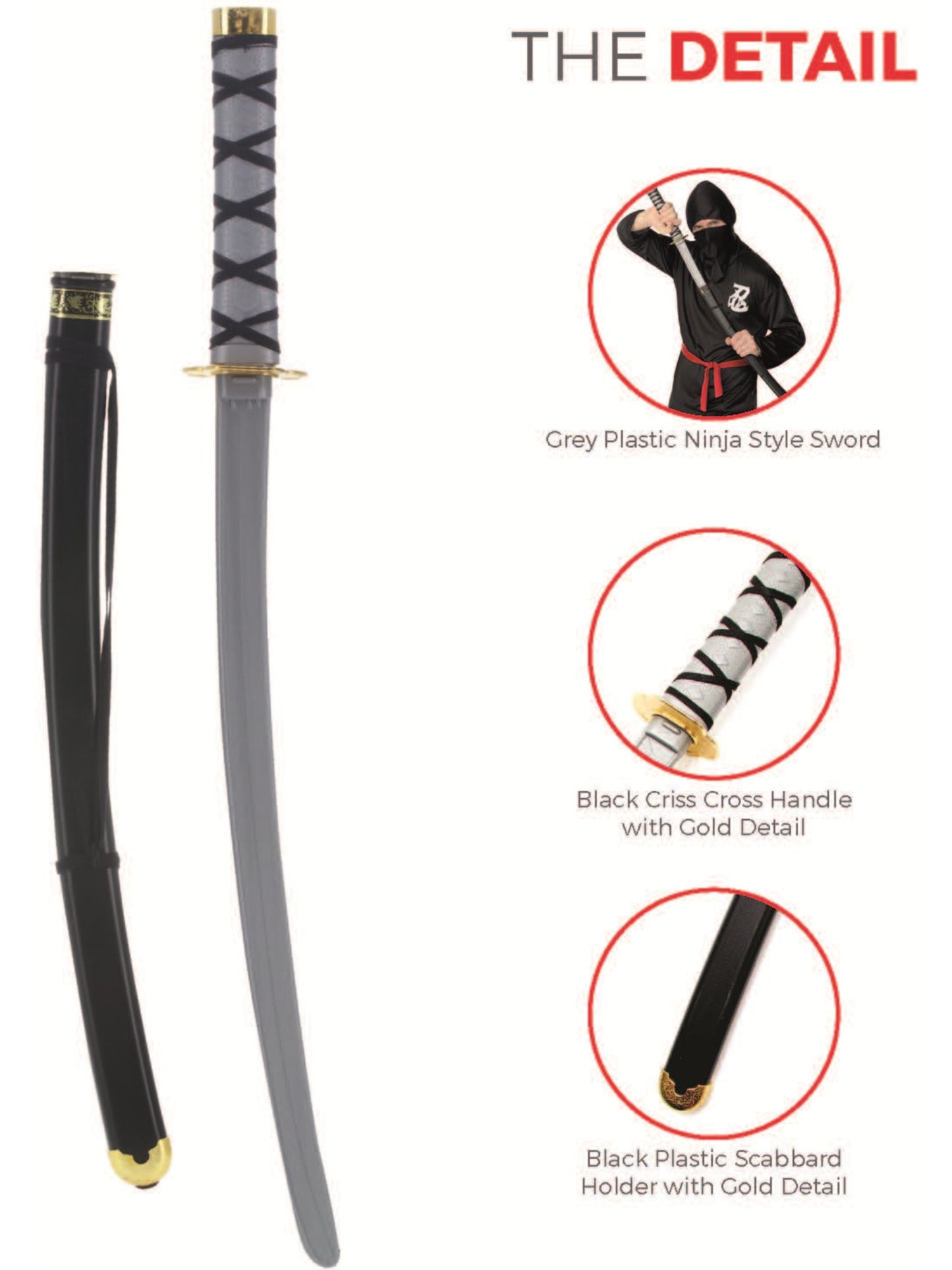 Sword and Scabbard, Grey  Wholesale