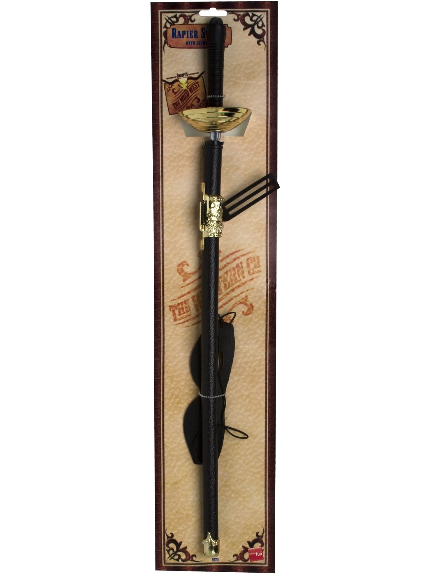 Rapier Sword and Eye Mask, Green & Black  Wholesale