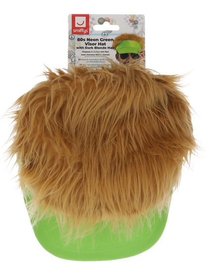 80s Neon Green Visor Hat  Wholesale