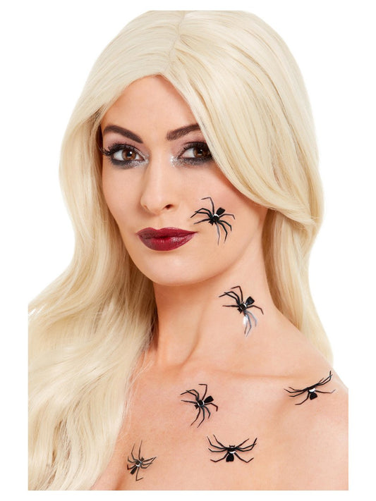 Smiffys Make-Up FX, 3D Spider Stickers Wholesale