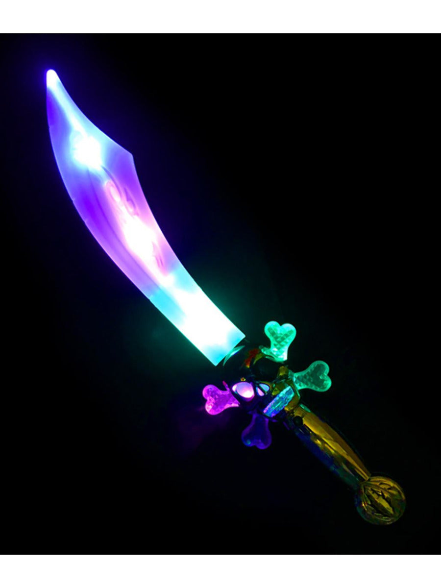 LED Light Up Curved Pirate Sword Wholesale