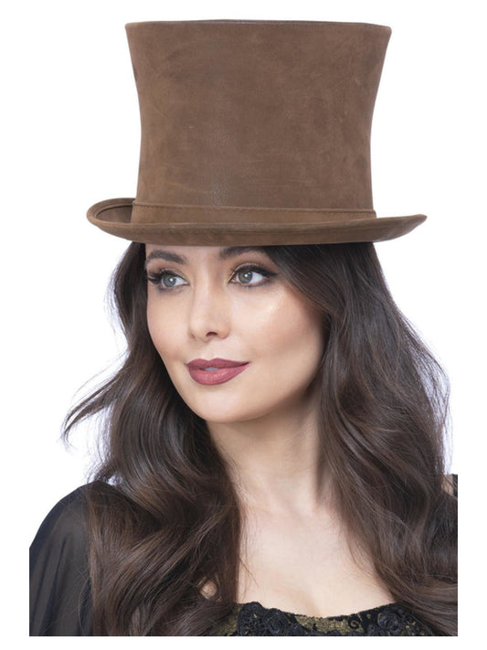 Deluxe Authentic Victorian Top Hat, Brown Wholesale