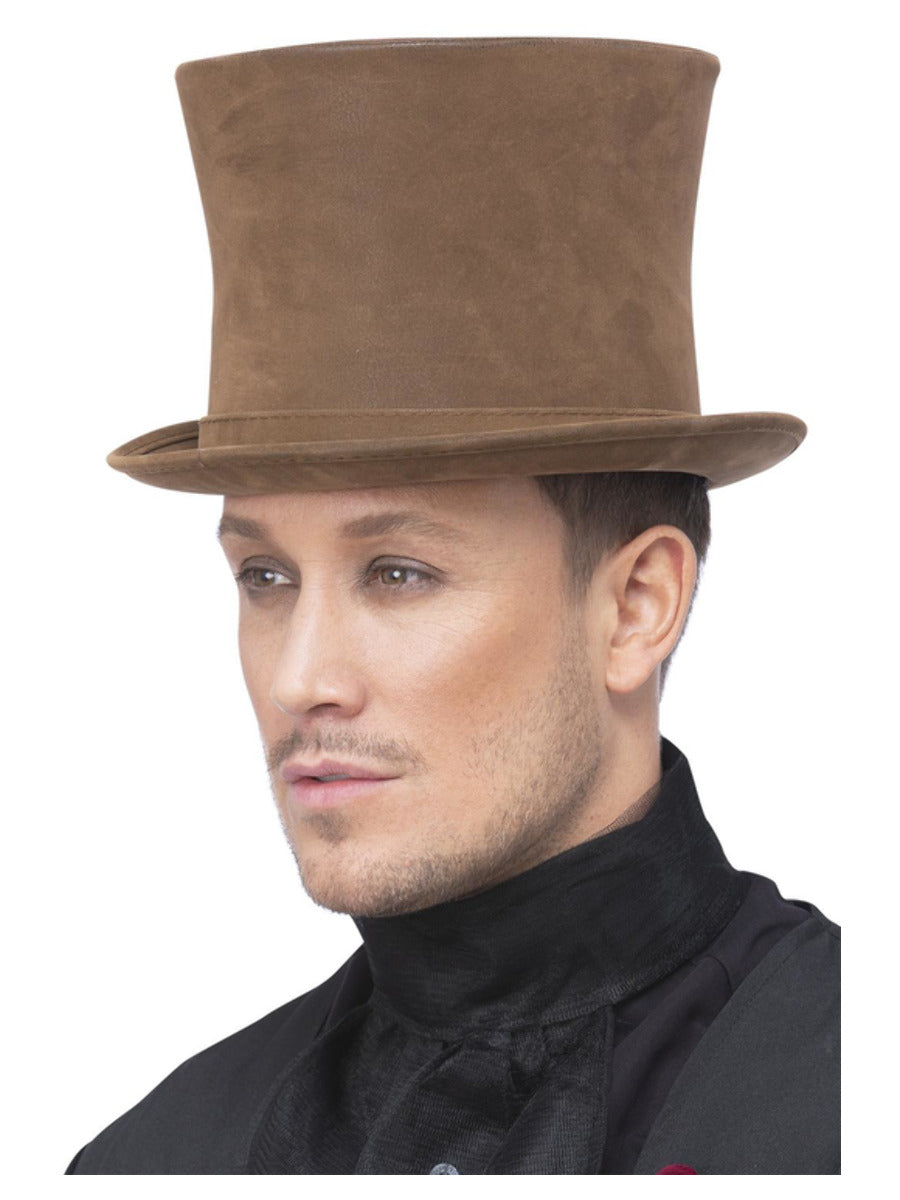 Deluxe Authentic Victorian Top Hat, Brown Wholesale