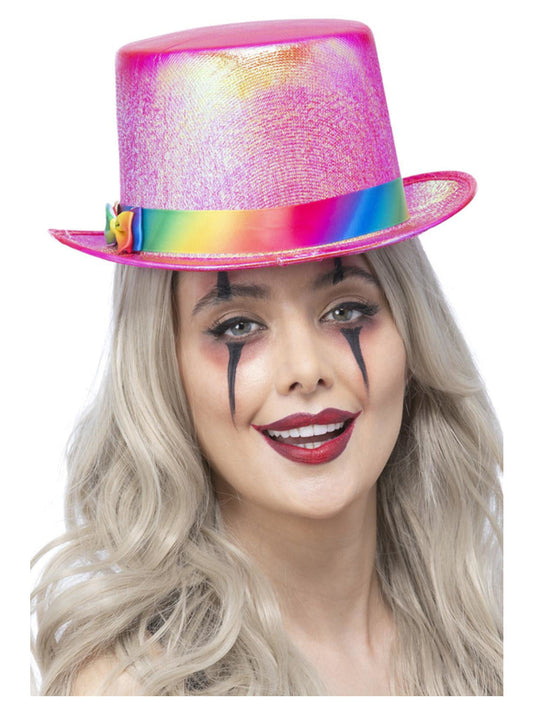 Clown Top Hat, Pearlised Pink Wholesale