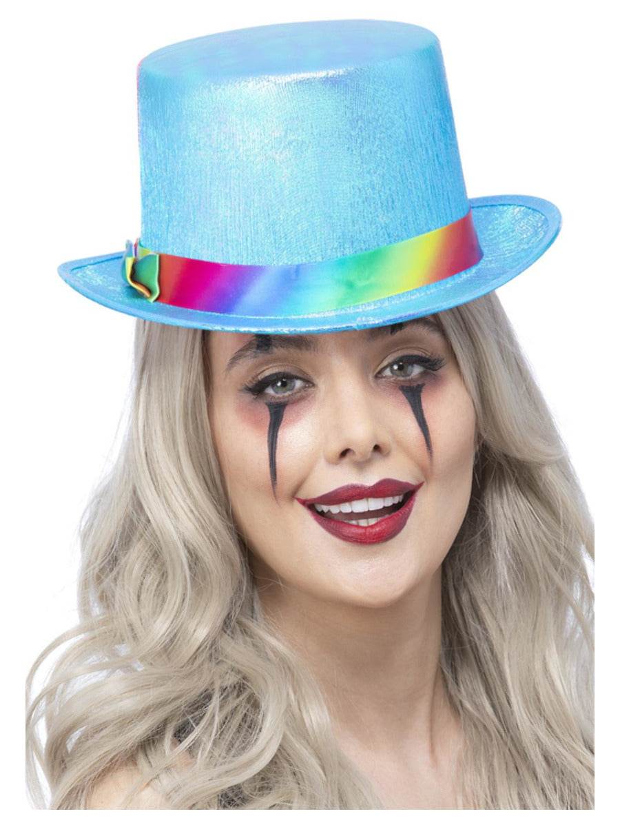Clown Top Hat, Pearlised Blue Wholesale