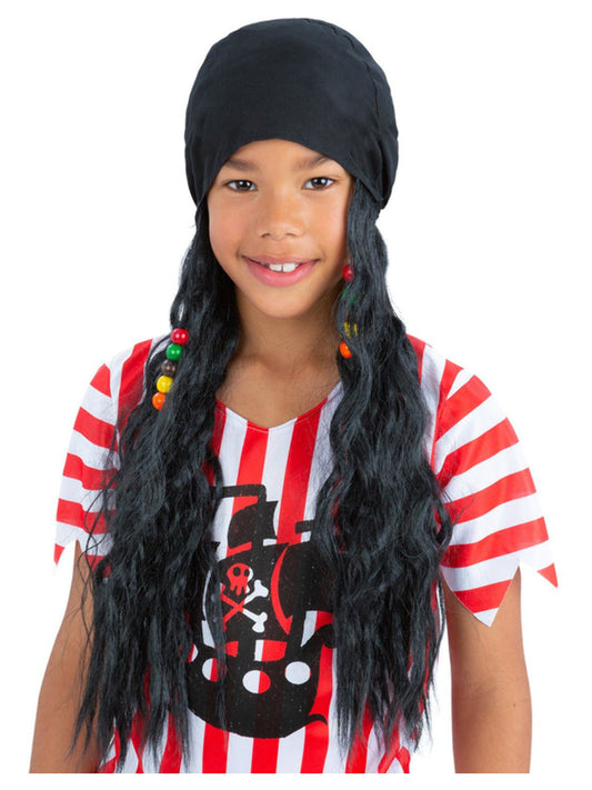 Pirate Bandana, with Attached Hair Wholesale