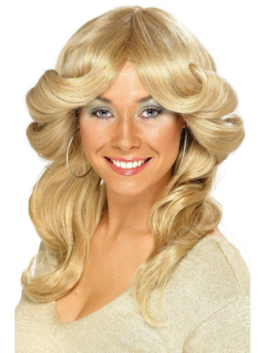 70s Flick Wig, Long, Blonde Wholesale
