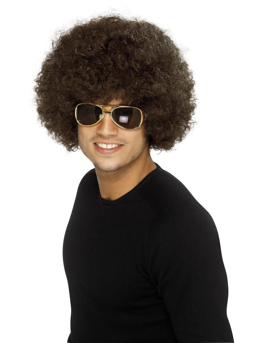 70s Funky Afro Wig, Brown Wholesale