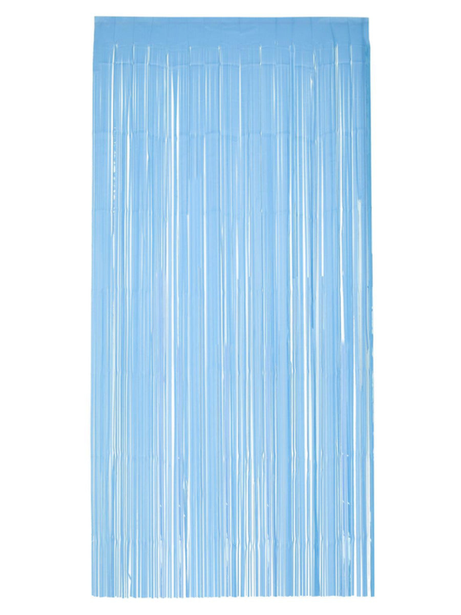 Matt Fringe Curtain Backdrop, Baby Blue Wholesale