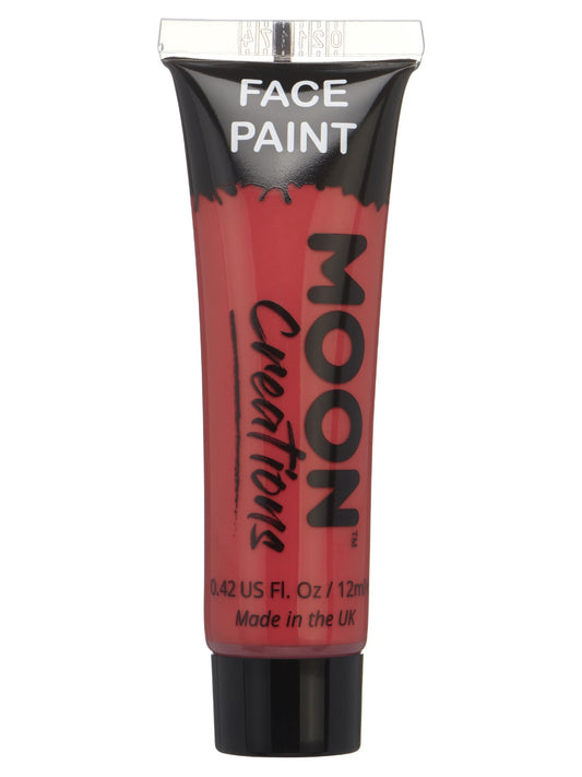 Moon Creations Face & Body Paint, Red, 12ml Single