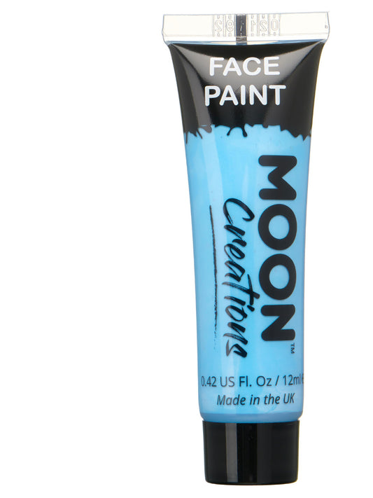 Moon Creations Face & Body Paint, Light Blue, 12ml Single