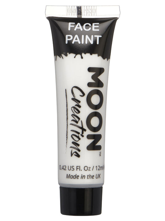 Moon Creations Face & Body Paint, White, 12ml Single