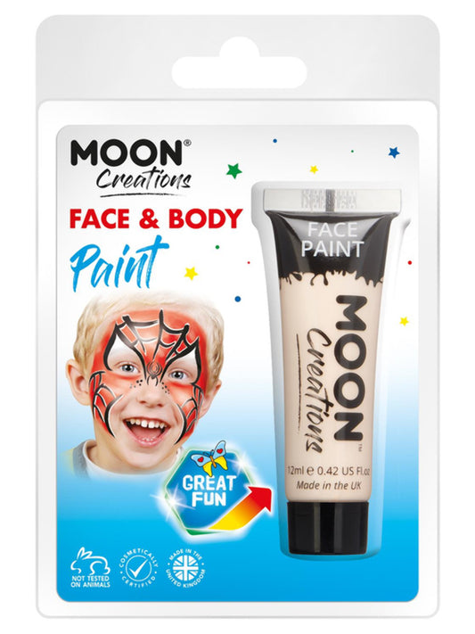 Moon Creations Face & Body Paint, Pale Skin , 12ml Clamshell