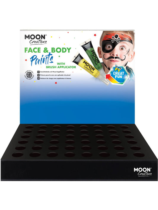 Moon Creations Face & Body Paints, with Brush Applicator, CDU Primary (no stock)